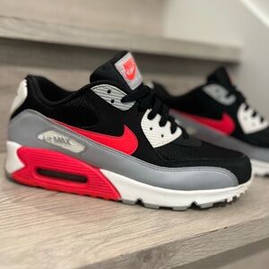 Nike Air Max Black and Red with Gray Accents